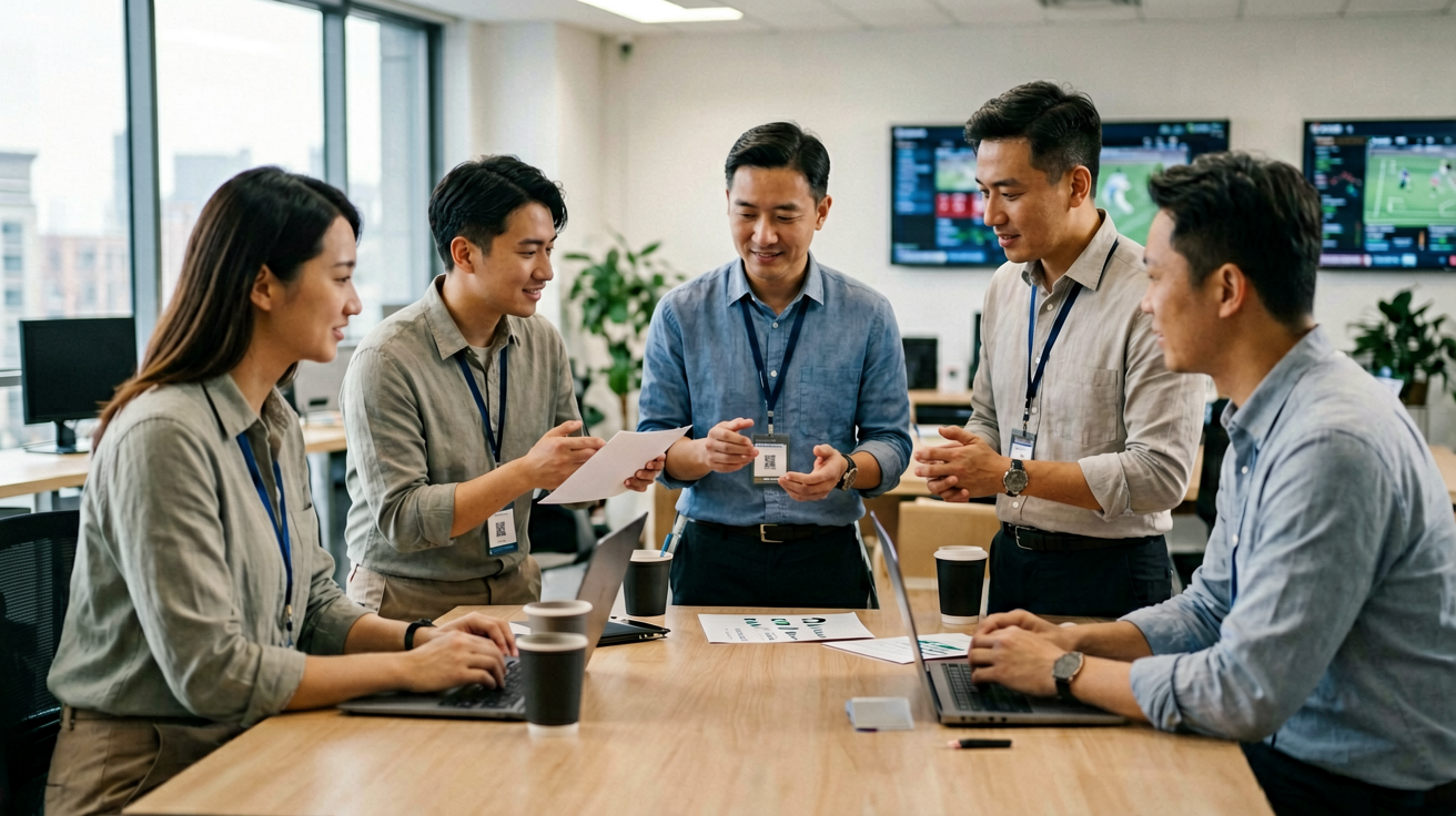 365官方首页团队工作场景与体育精神